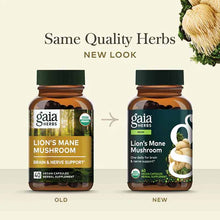 Lion's Mane Mushroom Brain & Nerve Support, 40 Vegan Capsules, by Gaia Herbs, image #4