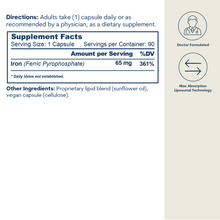 Liposomal Iron, 90 Capsules, by Core Med Science