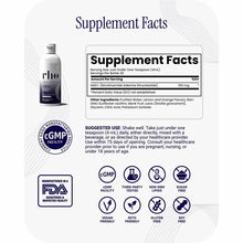 Liposomal NAD+ supplement bottle by Rho Nutrition with supplement facts label showing 100mg NAD+ per serving and cGMP certifi