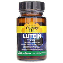 Lutein 20 Mg, 60 Softgels, by Country Life
