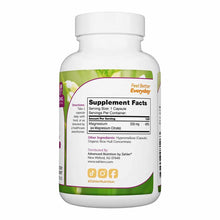 White bottle of Zahler Magnesium Citrate 200mg supplement with green label band and supplement facts panel visible.