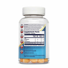 Bottle of Kal Magnesium Citrate Gummies with white cap containing orange-colored gummies and product label.