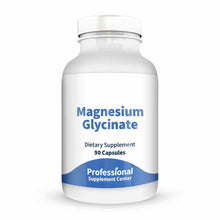 White bottle of Magnesium Glycinate 150 mg dietary supplement containing 90 capsules by Professional Supplement Center.