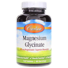 Magnesium Glycinate 400 Mg, 120 Tablets, by Carlson Labs