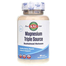 Magnesium Triple Source, Sustained Release Formula, by Kal