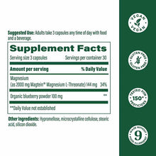 Magtein® Magnesium L-Threonate, 90 Capsules, 90 Capsules, by Megafood, image #2