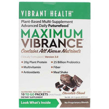 Maximum Vibrance Multi-Supplement Powder, Chocolate, 10 Packets, by Vibrant Health