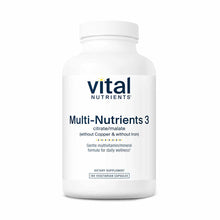 Multi-Nutrients 3 (without Copper & Iron), 180 Capsules, by Vital Nutrients