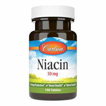 Niacin 50 Mg, 100 Tablets, by Carlson Labs