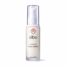Sibu Nourishing Face Cream in a 1 oz pump bottle with clear cap and white label.