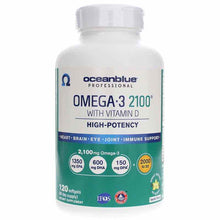 Omega-3 2100 with Vitamin D3, 120 Softgels, by Ocean Blue