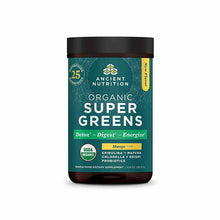 Organic Super Greens, Mango, 25 Servings, by Ancient Nutrition