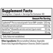 Supplement Facts label showing serving size of 1 capsule with 60 servings per container and ingredient amounts including Cypl