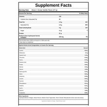 Supplement Facts label for Paleo Protein vanilla flavor showing 21g protein per serving and amino acid composition.