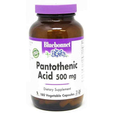 Pantothenic Acid 500 Mg, 180 Veg Capsules, by Bluebonnet