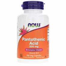 Pantothenic Acid 500 Mg, 100 Veg Capsules, by NOW Foods