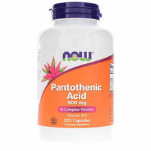 Pantothenic Acid 500 Mg, 250 Capsules, by NOW Foods