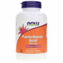 Pantothenic Acid 500 Mg, 250 Veg Capsules, by NOW Foods