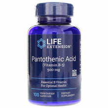 Pantothenic Acid (Vitamin B5) 500 Mg, by Life Extension