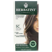 Permanent Hair Color Gel, 5C Light Ash Chestnut, by Herbatint