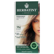 Permanent Hair Color Gel, 7N Blonde, by Herbatint