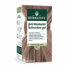 Herbatint permanent haircolor gel box in Light Ash Blonde shade 8C, 170ml bottle.