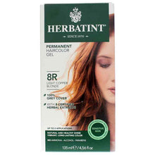 Permanent Hair Color Gel, 8R Lt Copper Blonde, by Herbatint