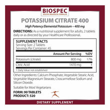 Potassium Citrate 400, by BioSpec, image #2