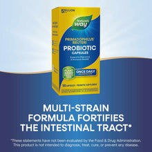 Nature's Way Primadophilus Reuteri probiotic capsules bottle with yellow and blue packaging, containing 90 capsules.