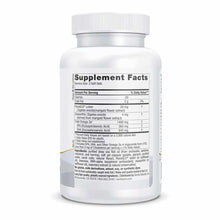 White supplement bottle with white cap displaying Supplement Facts label showing omega-3s, lutein, and zeaxanthin ingredients