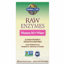 Raw Enzymes Women 50 & Wiser, 90 Veg Capsules, by Garden of Life