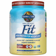 Raw Organic Fit High Protein for Weight Loss, Coffee, 16.4 Oz, by Garden of Life