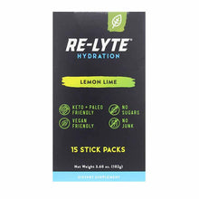 Re-Lyte Hydration Stick Packs, Lemon Lime, 15 Sticks, by Redmond Life, image #2