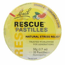 Rescue Pastilles, Orange & Elderberry, by Bach Flower Remedies