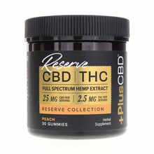 Reserve CBD Gummies 25 Mg, Peach, by PlusCBD Oil