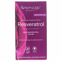 Resveratrol 250 Mg, 60 Veg Capsules, by Reserveage Nutrition