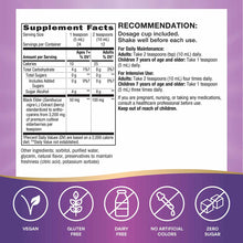 Sambucus Elderberry Sugar-Free Syrup bottle label showing supplement facts, dosage instructions, and ingredient information o