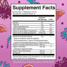 Supplement Facts label for sea moss and immune support formula listing serving size, nutrients, and ingredients on pink backg