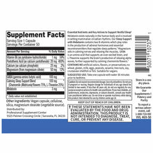 Supplement Facts label for Sleep Support with Melatonin capsules by Professional Supplement Center containing melatonin, GABA