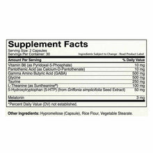 Supplement Facts label for Sleep Time New Formula showing serving size of 2 capsules with ingredients including melatonin, L-
