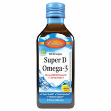 Super D Omega-3 with 2000 IU Vitamin D3 + 1100 Mg Omega-3s, 200 Ml, by Carlson Labs