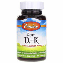 Super D3 + K2, by Carlson Labs