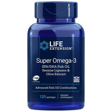 Super Omega-3 EPA/DHA with Sesame Lignans & Olive Extract, 120 Softgels, by Life Extension