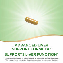 Golden-brown capsule supplement displayed against a green and white background with radiating light effect.