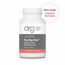 White bottle of Allergy Research Group The Big One multivitamin without iron, 90 vegetarian capsules.