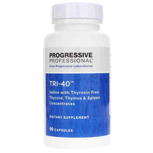 Tri-40 Iodine with Thyroid, Thymus & Spleen Concentrates, by Progressive Labs