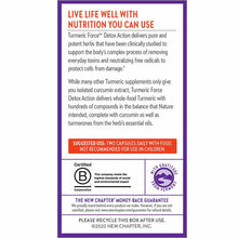Turmeric Force Detox Action, 60 Veg Capsules, by New Chapter, image #3