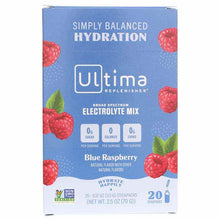 Ultima Replenisher Electrolyte Drink Mix Packets, Blue Raspberry, 20 Packets, by Ultima Health Products