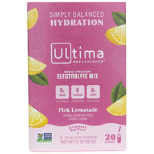 Ultima Replenisher Electrolyte Drink Mix Packets, Pink Lemonade, 20 Packets, by Ultima Health Products