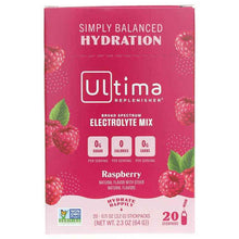 Ultima Replenisher Electrolyte Drink Mix Packets, Raspberry, 20 Packets, by Ultima Health Products
